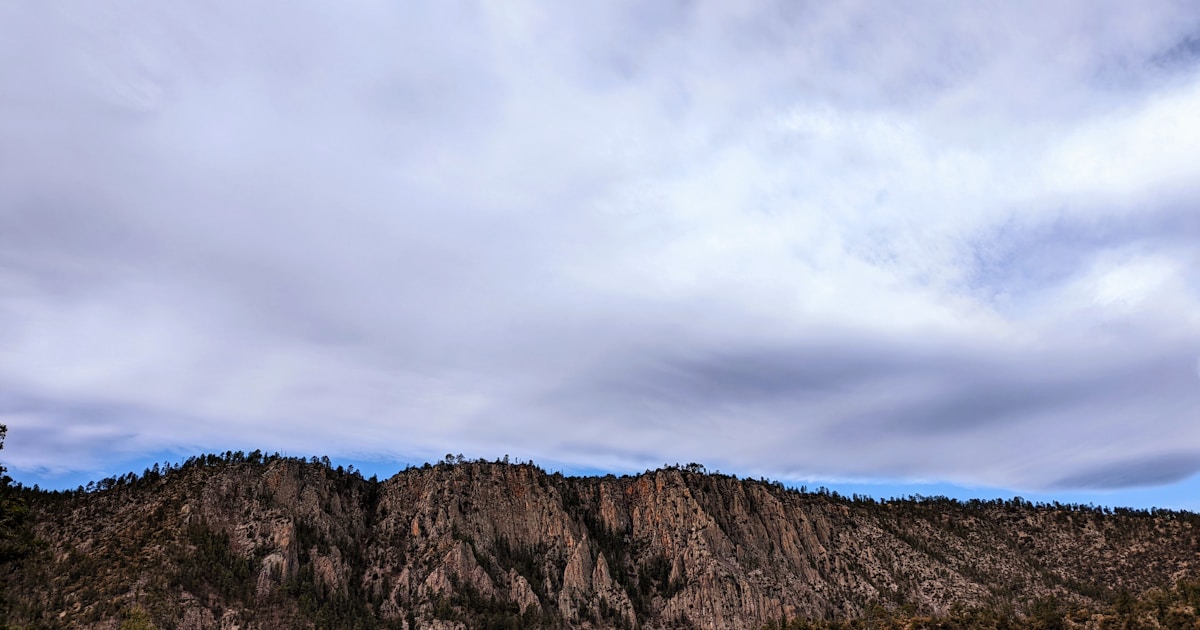 Some mountains surrounding the start of the canyon I would be backpacking through.