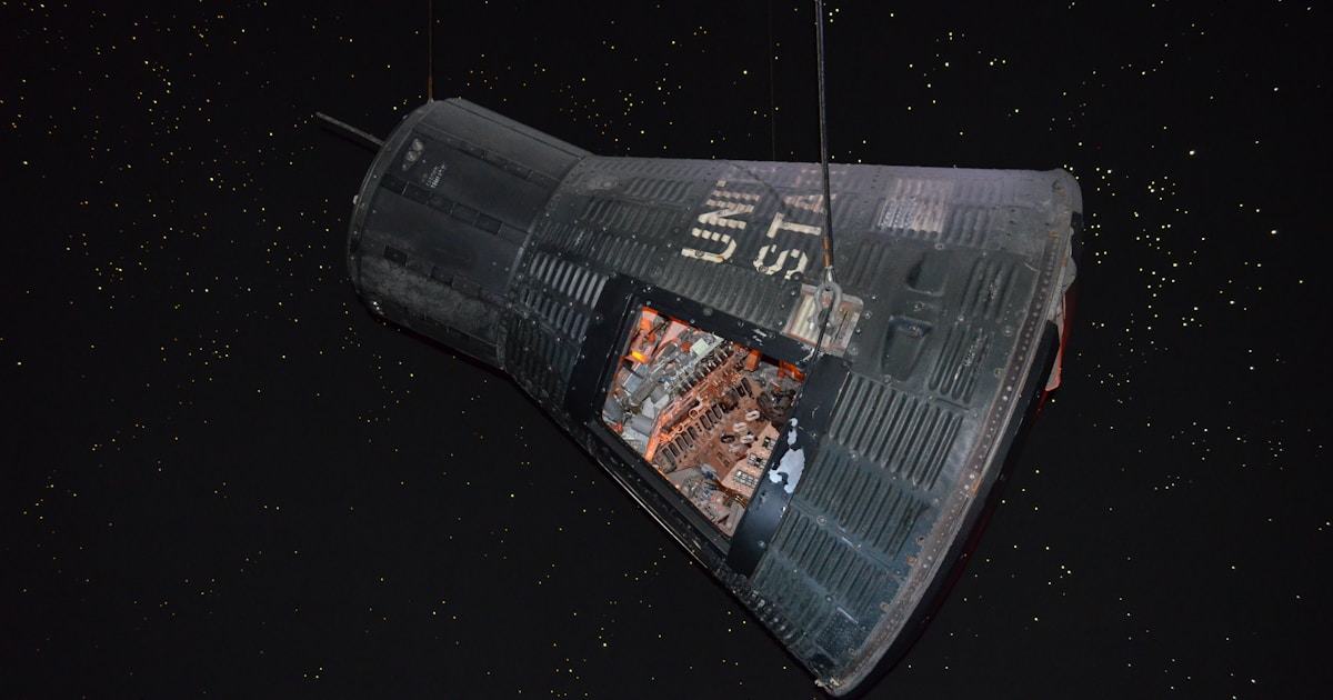 Space capsule on display