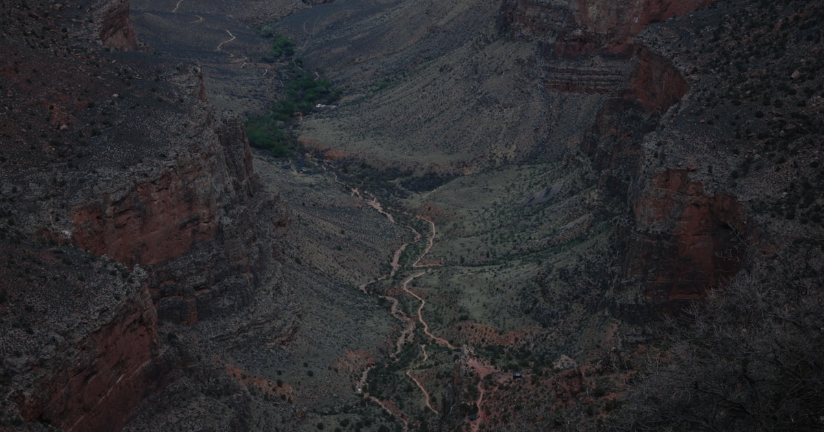 aerial photography of canyon