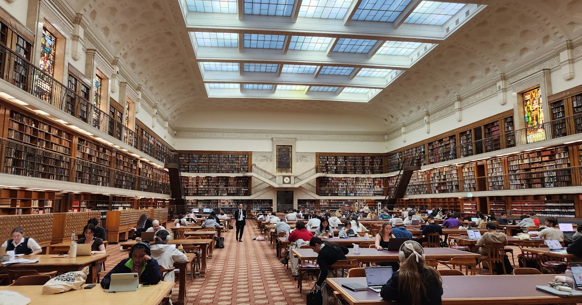 a large library filled with lots of books